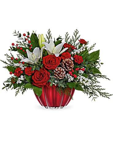 Teleflora's Vibrant Christmas Centerpiece