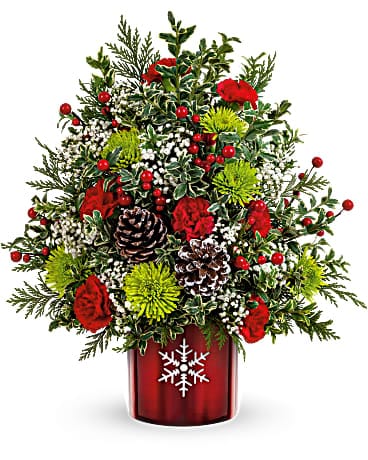 Teleflora's Festive Snowflake Tree