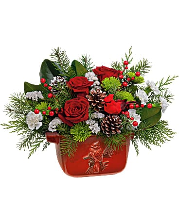Teleflora's Classic Cardinal Centerpiece 