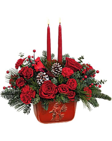 Teleflora's Winter's Flight Centerpiece